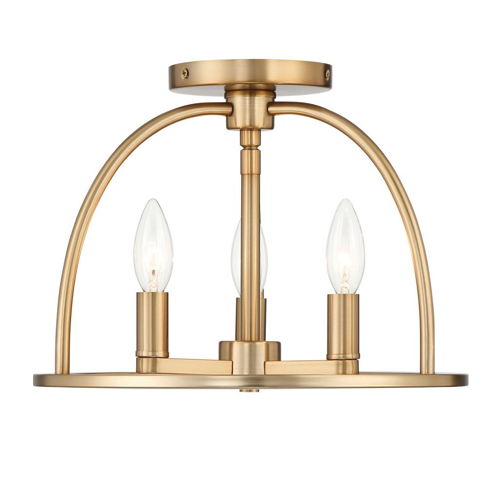 Crystorama ABBOTT ABB-3003-VG_CEILING Semi Flush Mt Modern - Vibrant Gold