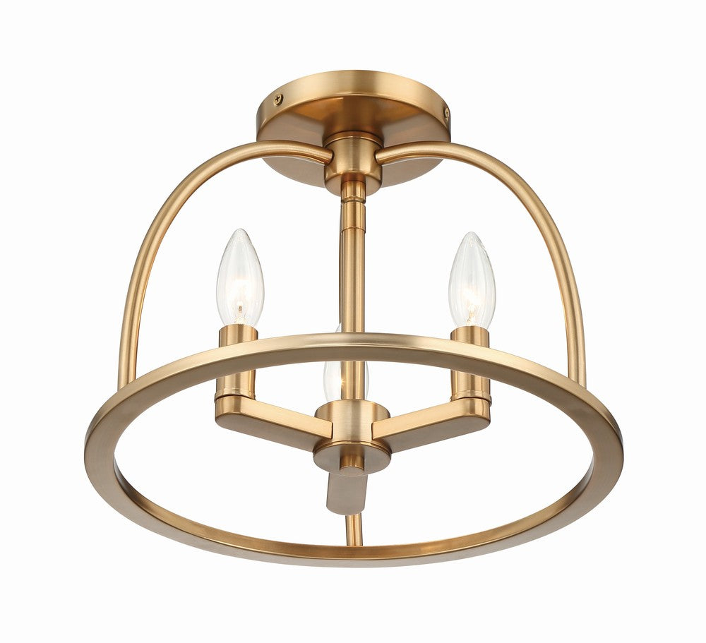 Crystorama ABBOTT ABB-3003-VG_CEILING Semi Flush Mt Modern - Vibrant Gold