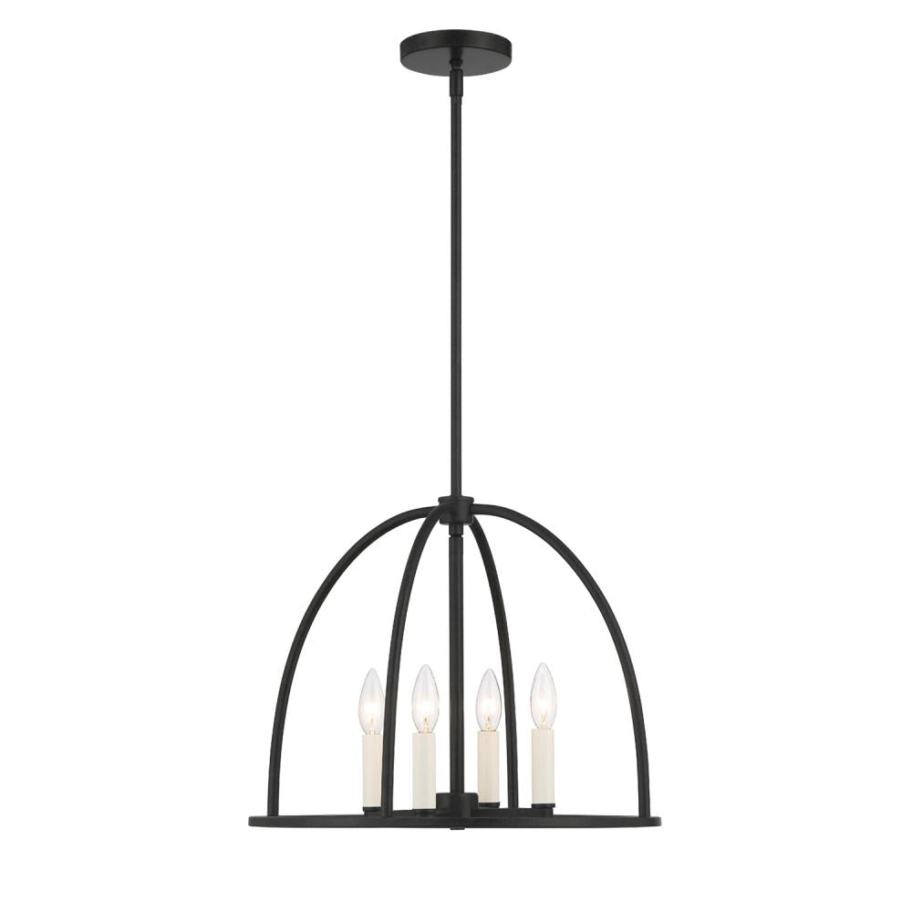 Crystorama ABBOTT ABB-3004-BK Chandelier Modern - Black