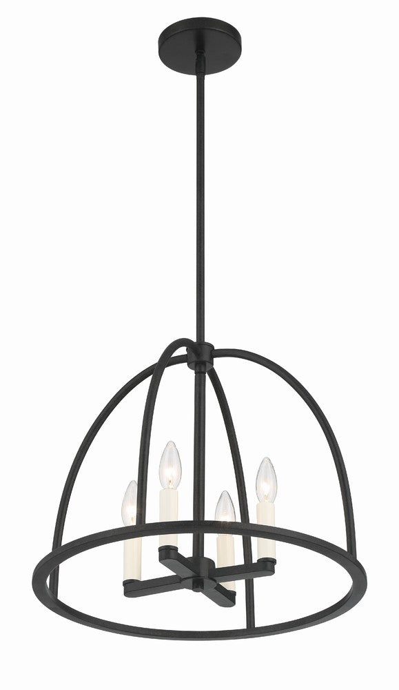 Crystorama ABBOTT ABB-3004-BK Chandelier Modern - Black