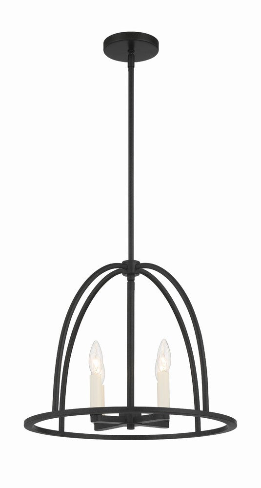 Crystorama ABBOTT ABB-3004-BK Chandelier Modern - Black