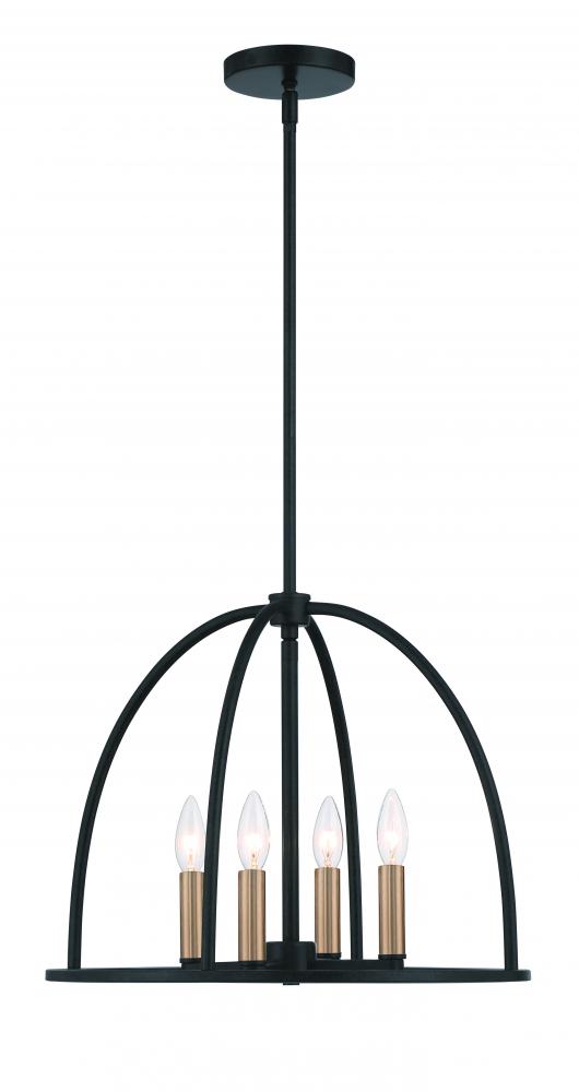 Crystorama ABBOTT ABB-3004-BK Chandelier Modern - Black