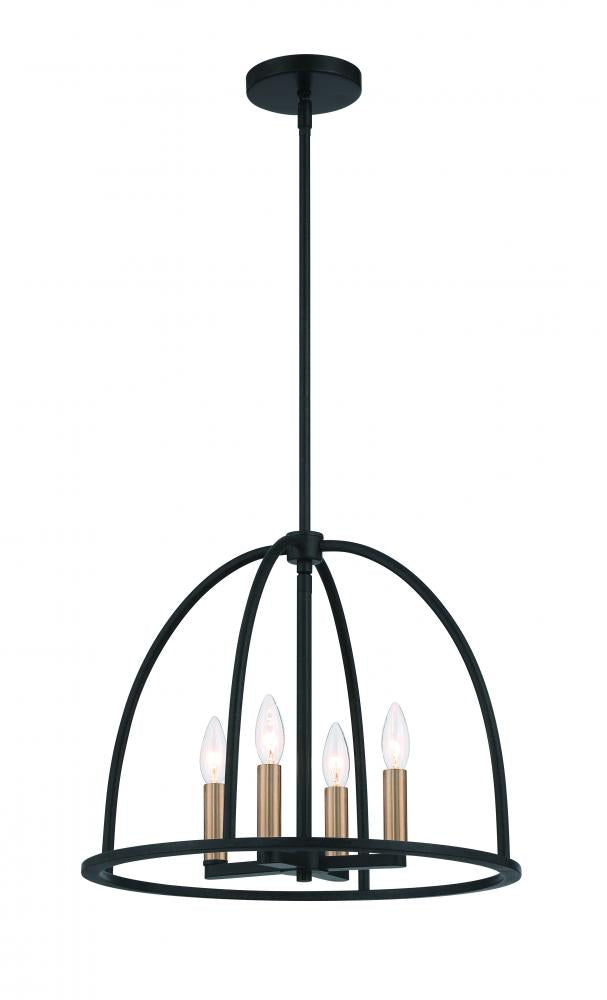 Crystorama ABBOTT ABB-3004-BK Chandelier Modern - Black