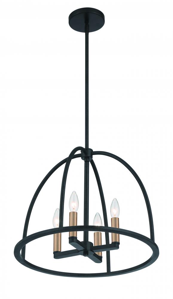 Crystorama ABBOTT ABB-3004-BK Chandelier Modern - Black