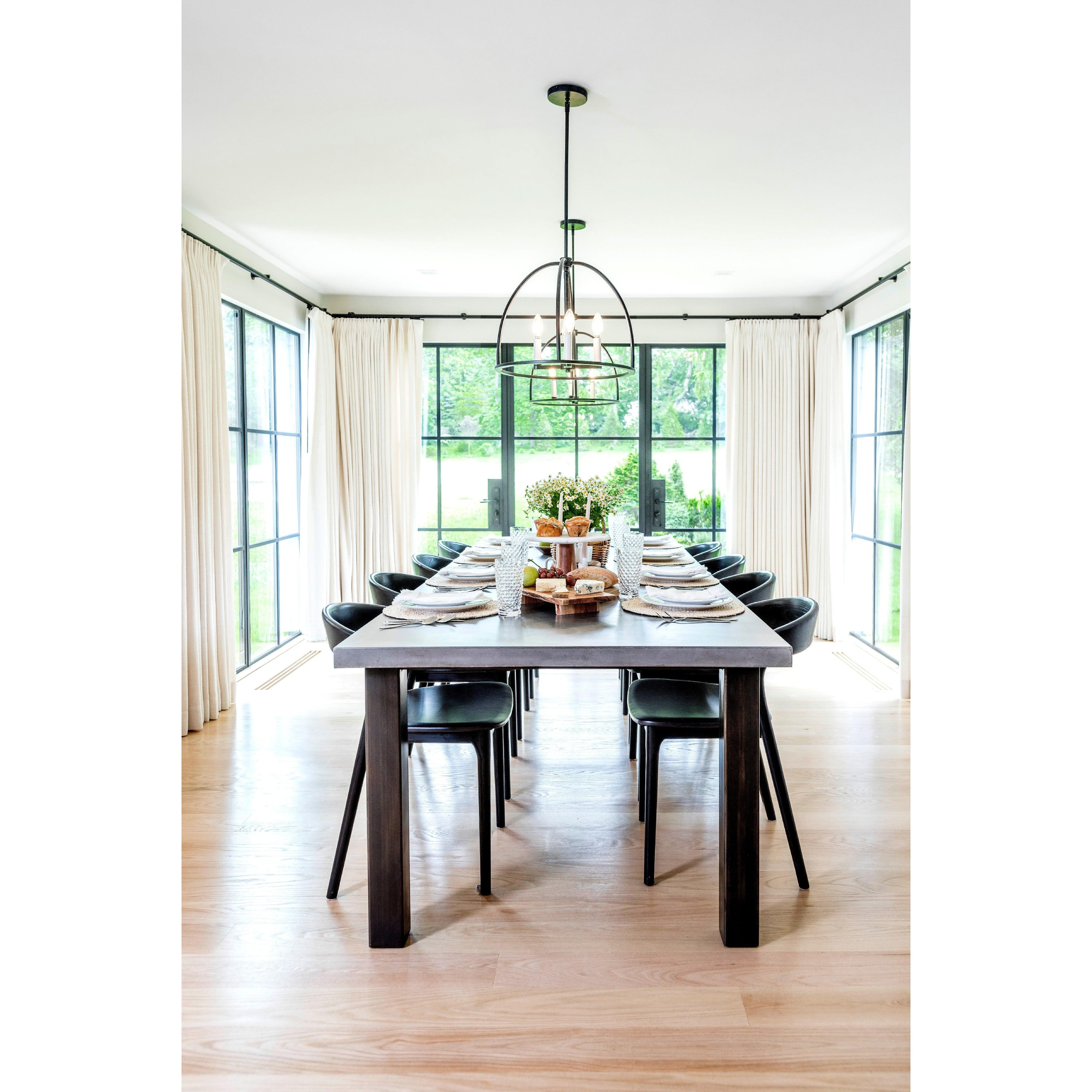 Crystorama Abbott ABB-3004-BK – 18.25 Inch – 4 Light – Chandelier – Black – Dry Rated