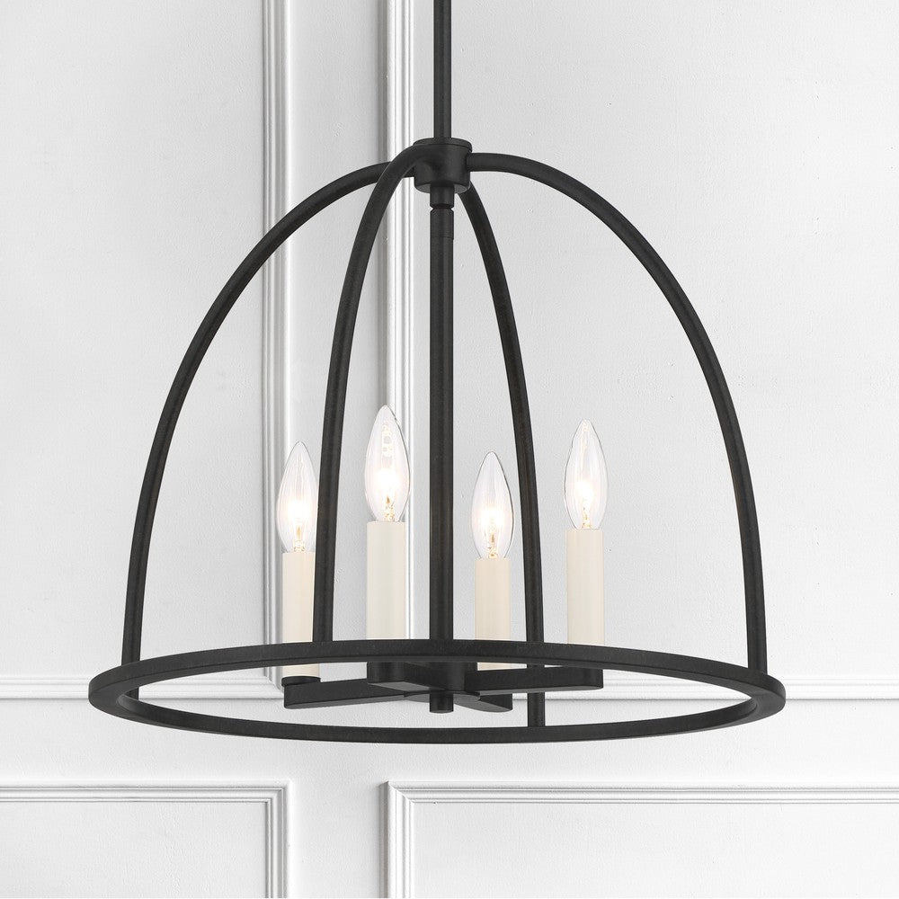 Crystorama ABBOTT ABB-3004-BK Chandelier Modern - Black