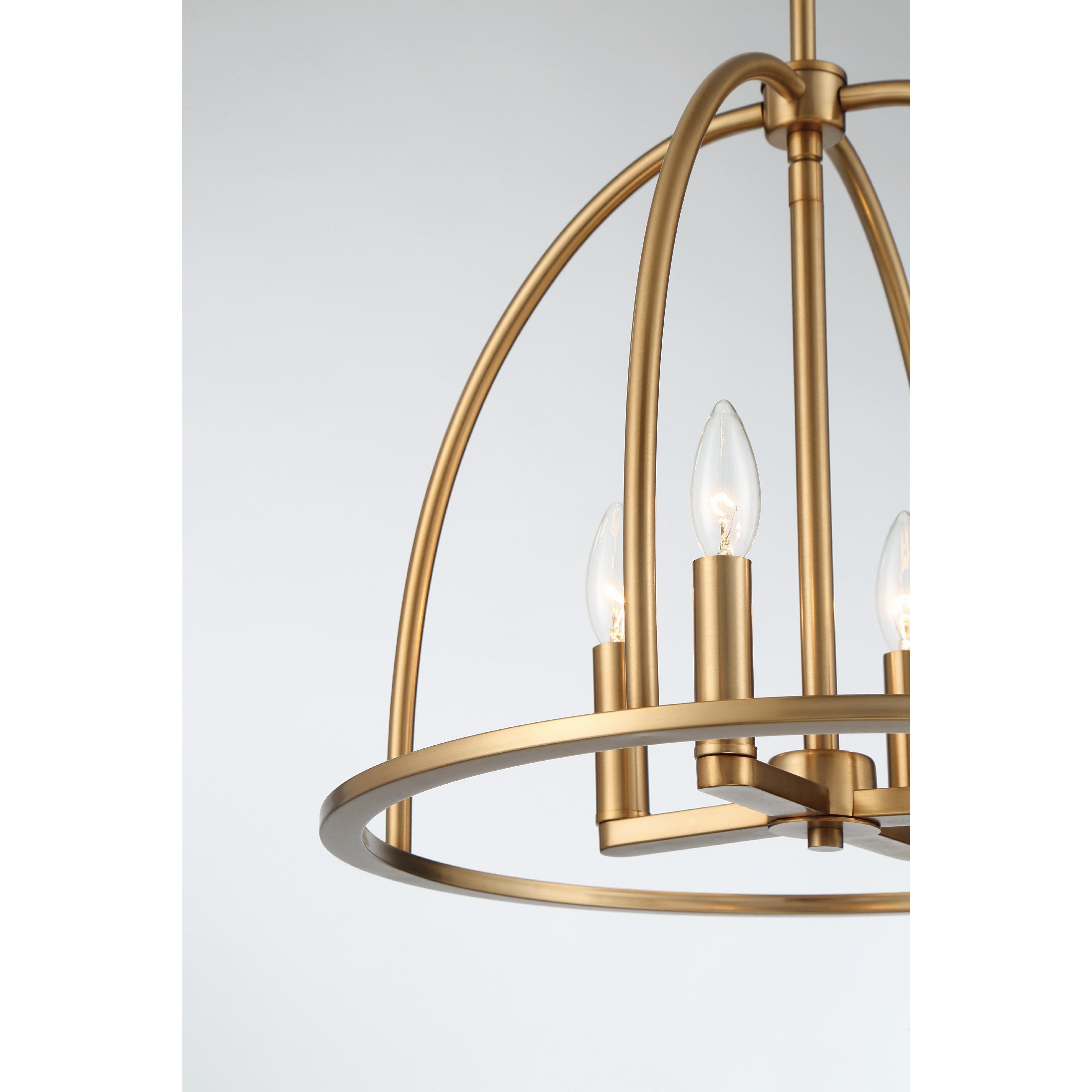 Crystorama Abbott ABB-3004-VG – 18.25 Inch – 4 Light – Chandelier – Vibrant Gold – Dry Rated