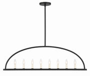 Crystorama Abbott ABB-3007-BK – 42 Inch – 8 Light – Chandelier – Black – Dry Rated