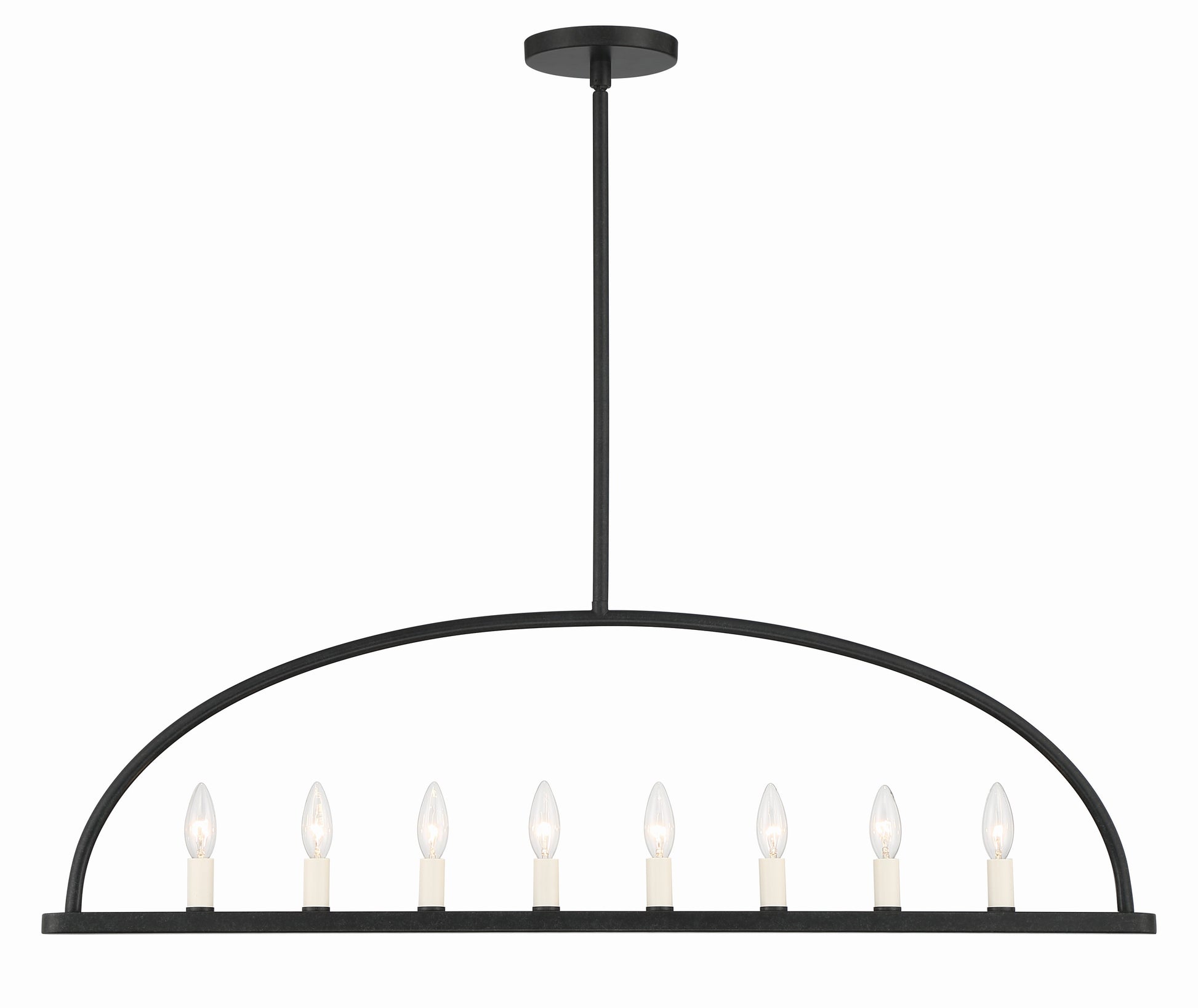 Crystorama Abbott ABB-3007-BK – 42 Inch – 8 Light – Chandelier – Black – Dry Rated