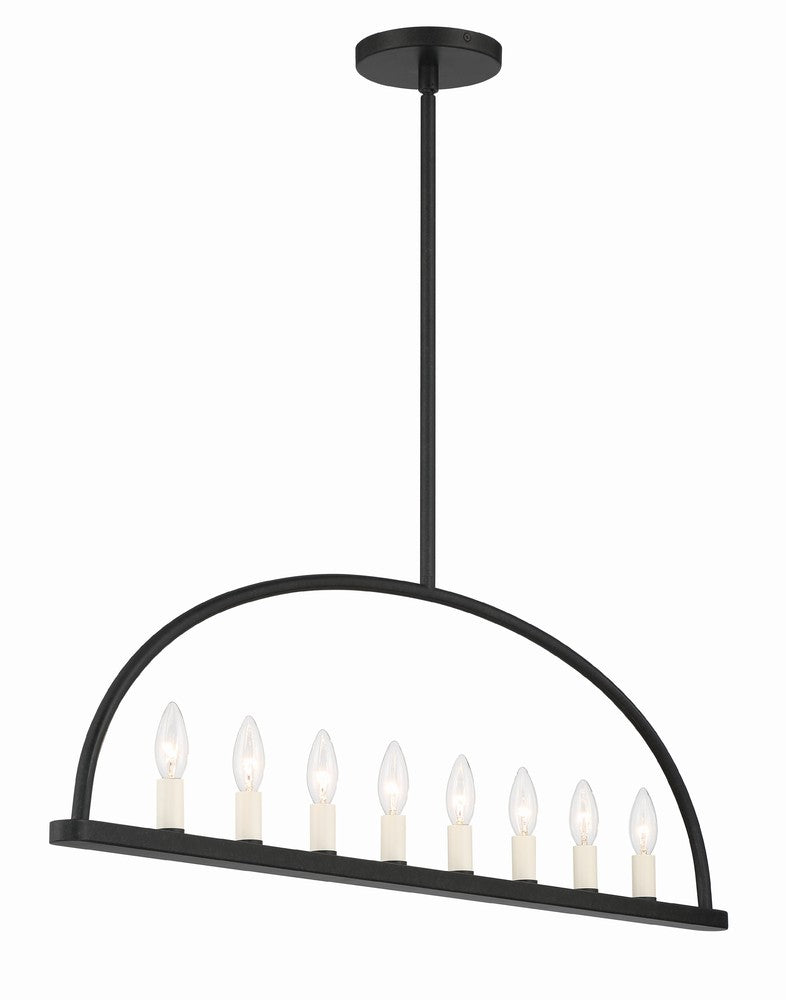 Crystorama ABBOTT ABB-3007-BK Chandelier Modern - Black