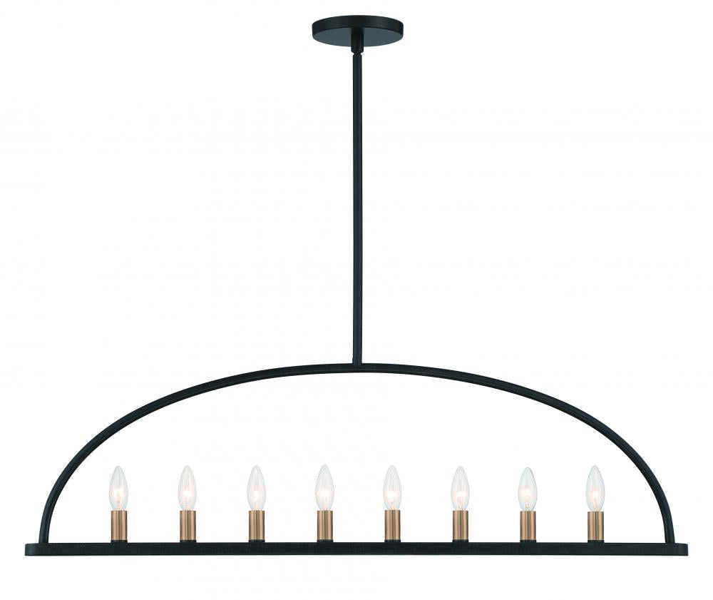 Crystorama ABBOTT ABB-3007-BK Chandelier Modern - Black