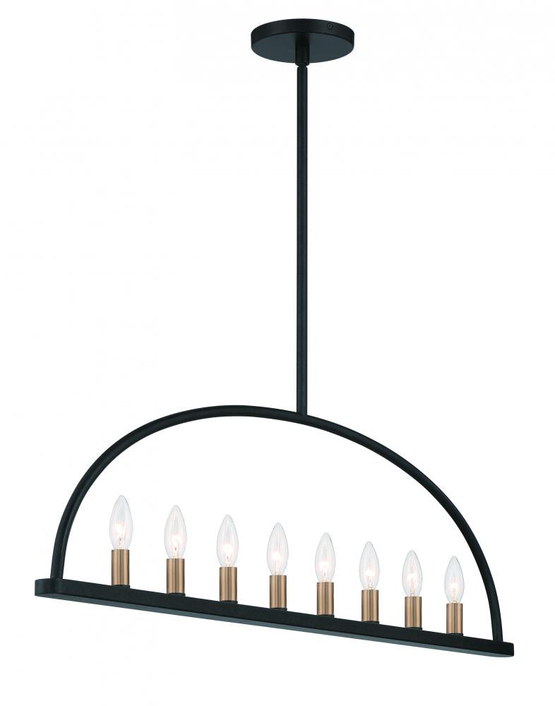 Crystorama ABBOTT ABB-3007-BK Chandelier Modern - Black