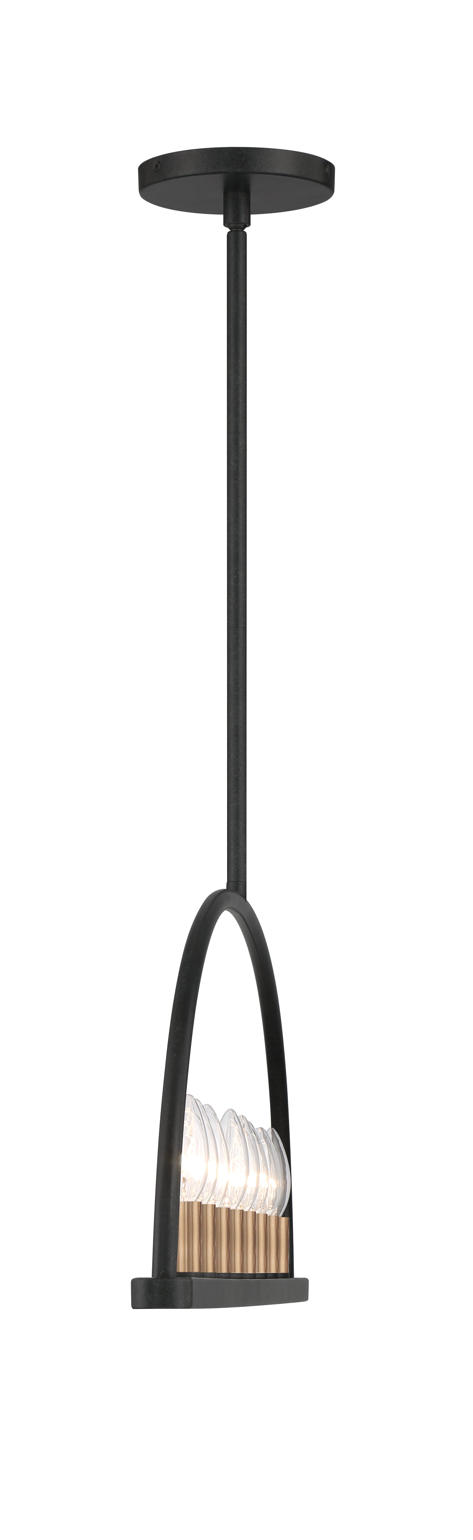 Crystorama Abbott ABB-3007-BK – 42 Inch – 8 Light – Chandelier – Black – Dry Rated