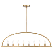 Crystorama ABB-3007-VG Linear Chandelier, UL Dry Rated, Vibrant Gold