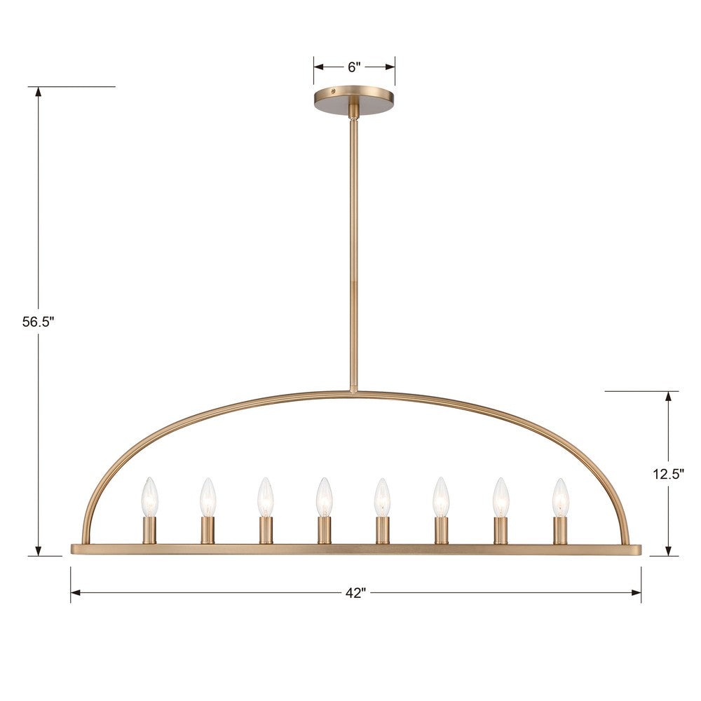 Crystorama ABBOTT ABB-3007-VG Chandelier Modern - Vibrant Gold