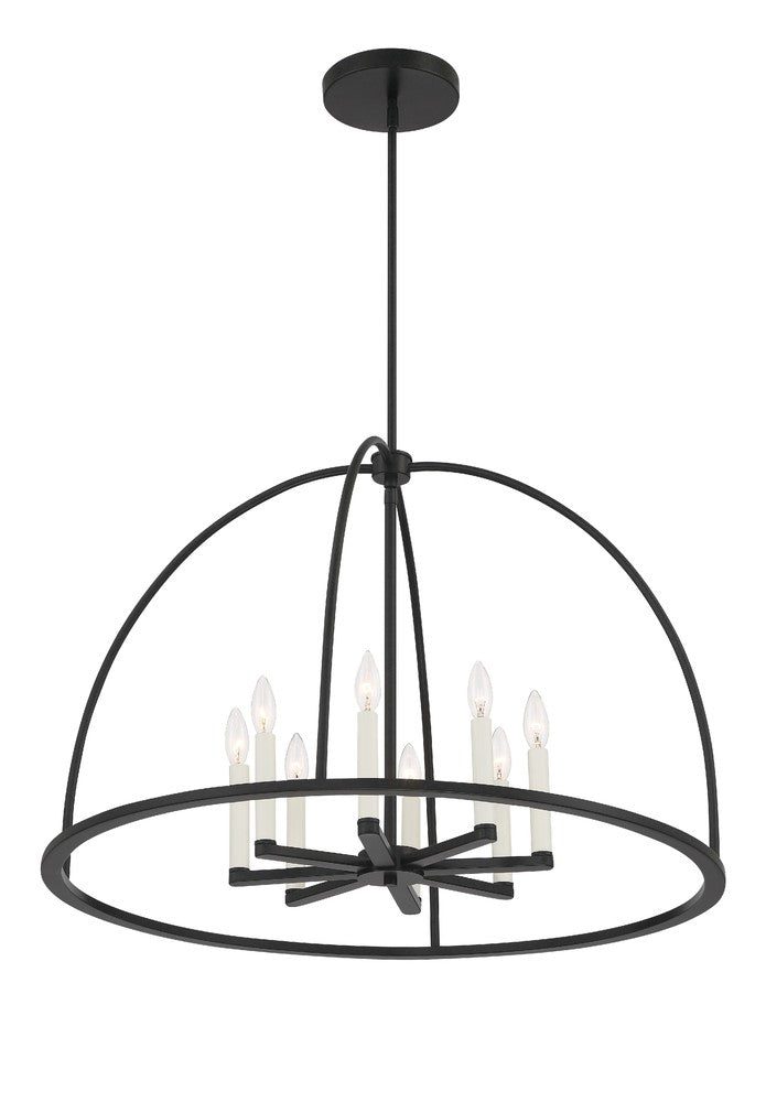 Crystorama ABBOTT ABB-3008-BK Chandelier Modern - Black