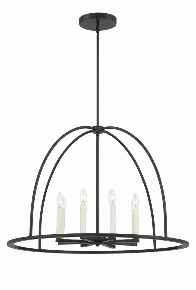 Crystorama ABBOTT ABB-3008-BK Chandelier Modern - Black