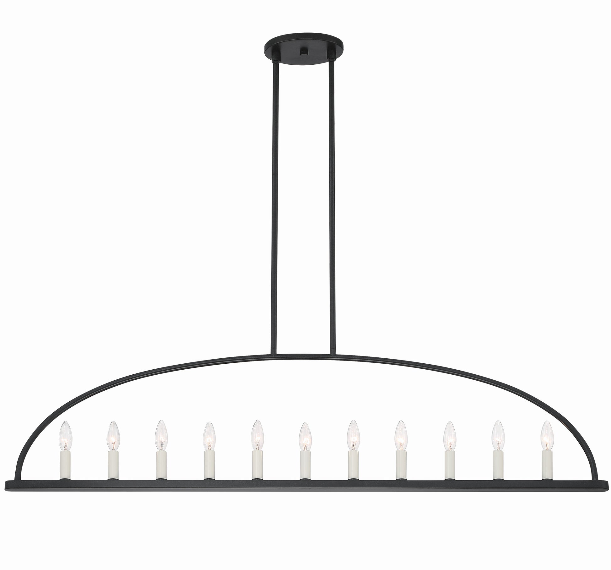 Crystorama Abbott ABB-3009-BK – 54 Inch – 11 Light – Chandelier – Black – Dry Rated