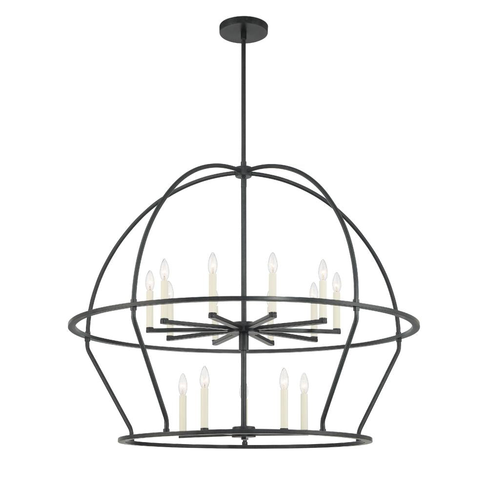 Crystorama ABBOTT ABB-3029-BK Chandelier Modern - Black