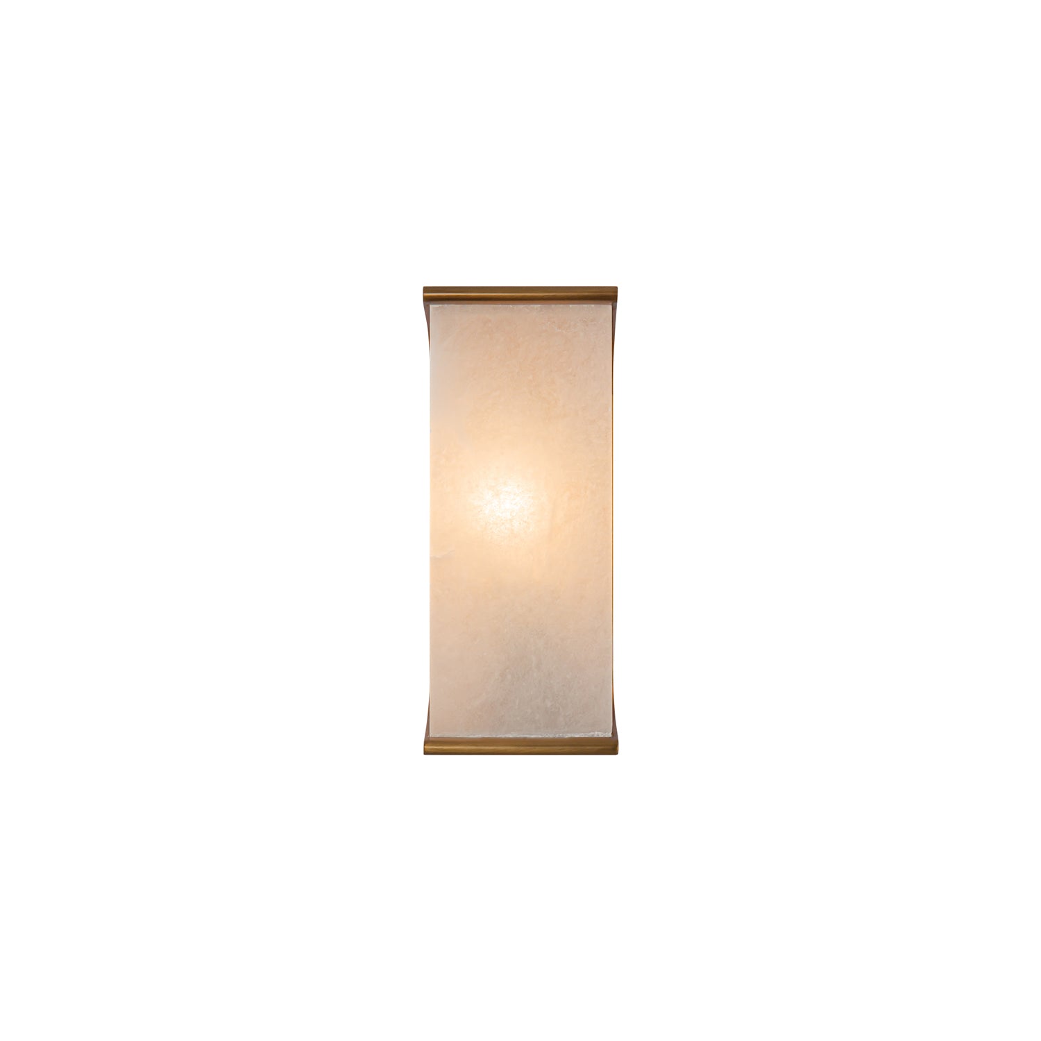 Abbott 10-in Vintage Brass/Alabaster 1 Light Wall/Vanity