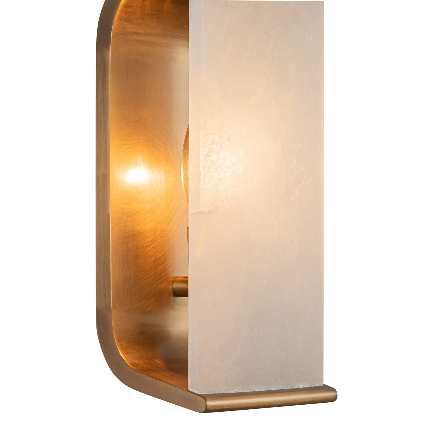 Abbott 10-in Vintage Brass/Alabaster 1 Light Wall/Vanity