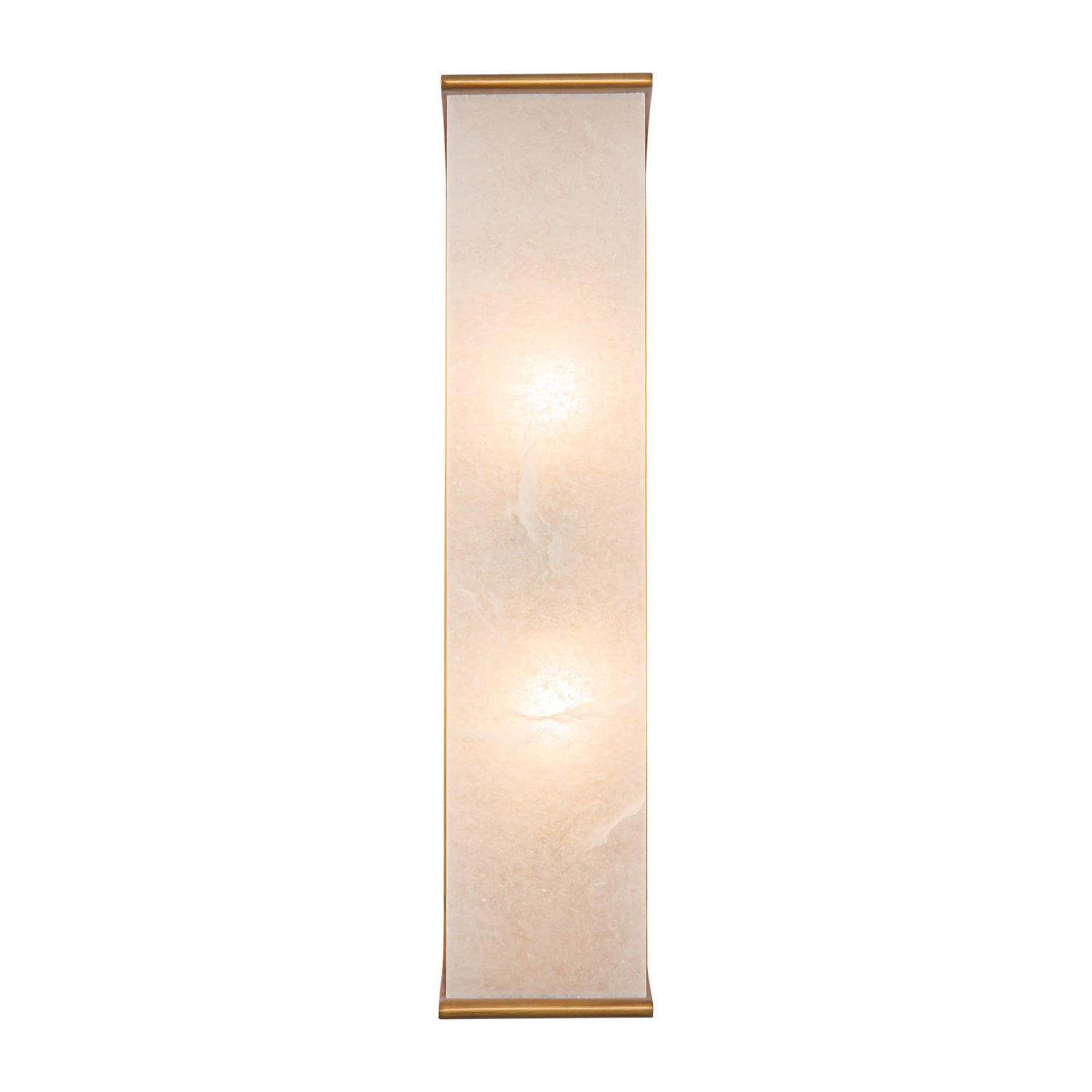 Abbott 19-in Vintage Brass/Alabaster 2 Lights Wall/Vanity