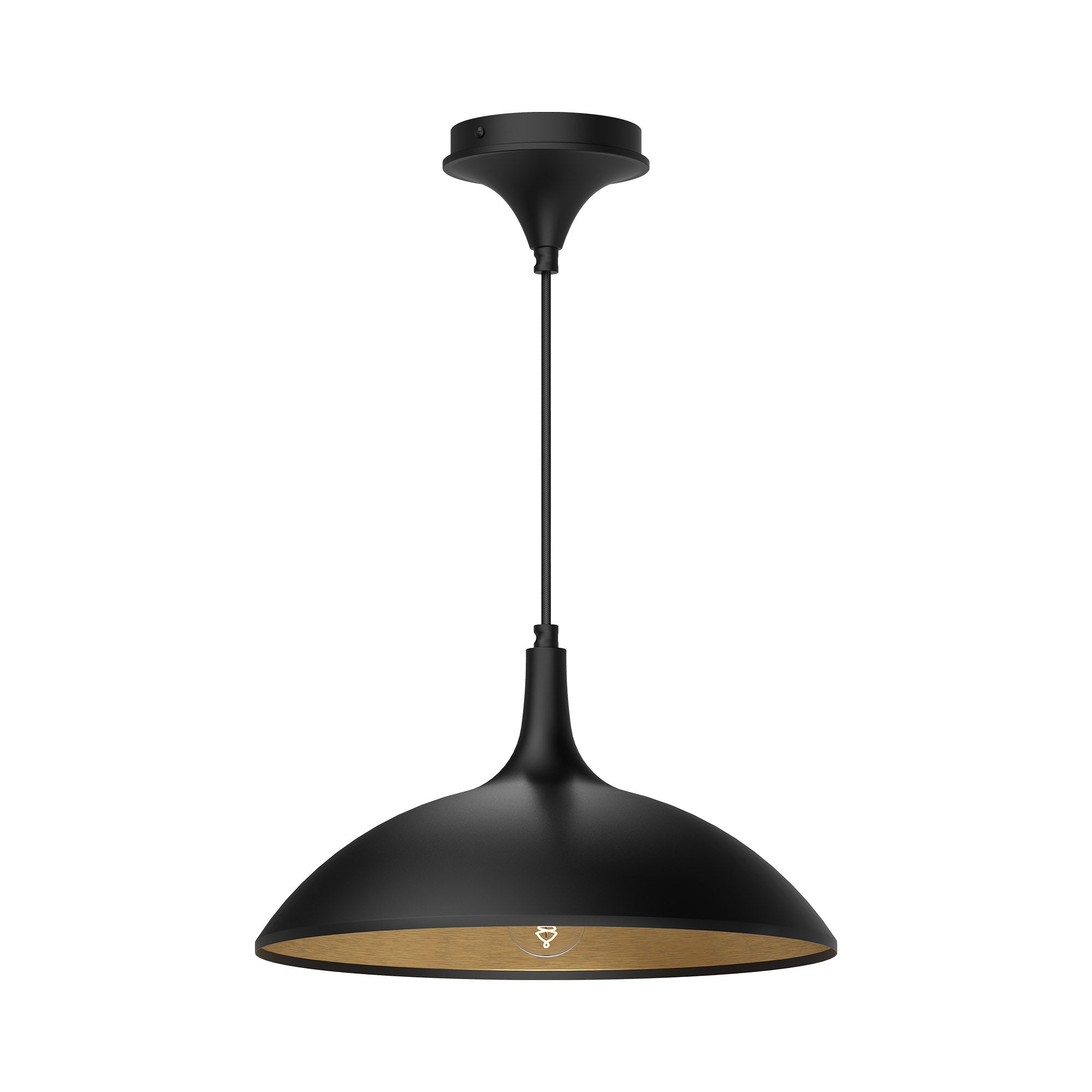 Abel 14-in Matte Black 1 Light Pendant