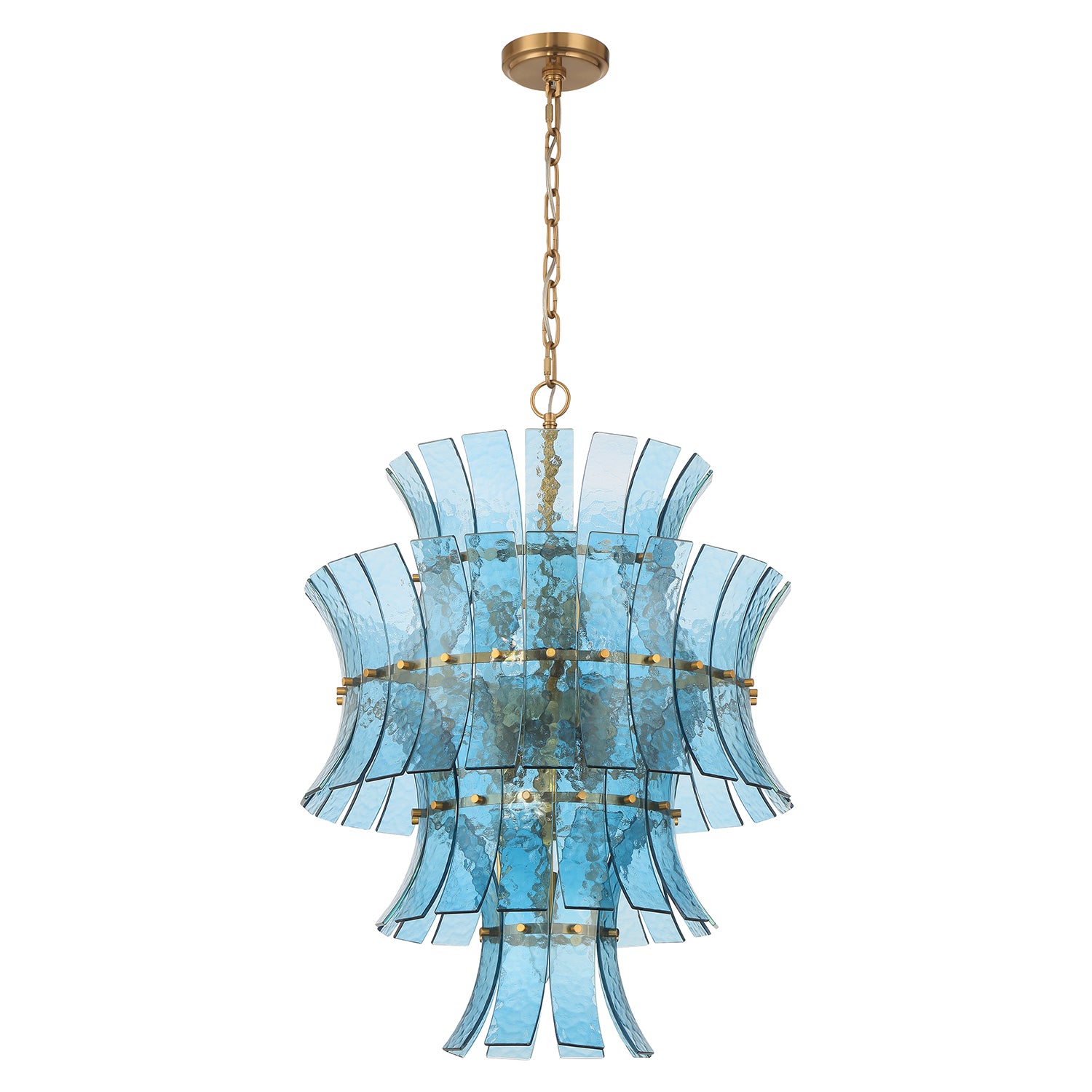 Crystorama Abigail ABI-2006-AG-BL – 22.25 Inch – 13 Light – Chandelier – Aged Brass – Dry Rated