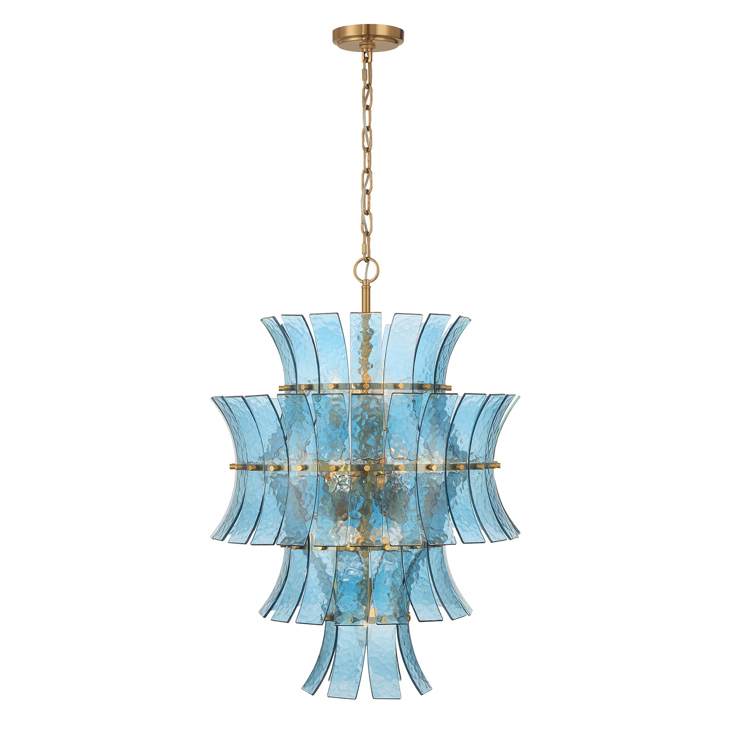 Crystorama Abigail ABI-2006-AG-BL – 22.25 Inch – 13 Light – Chandelier – Aged Brass – Dry Rated