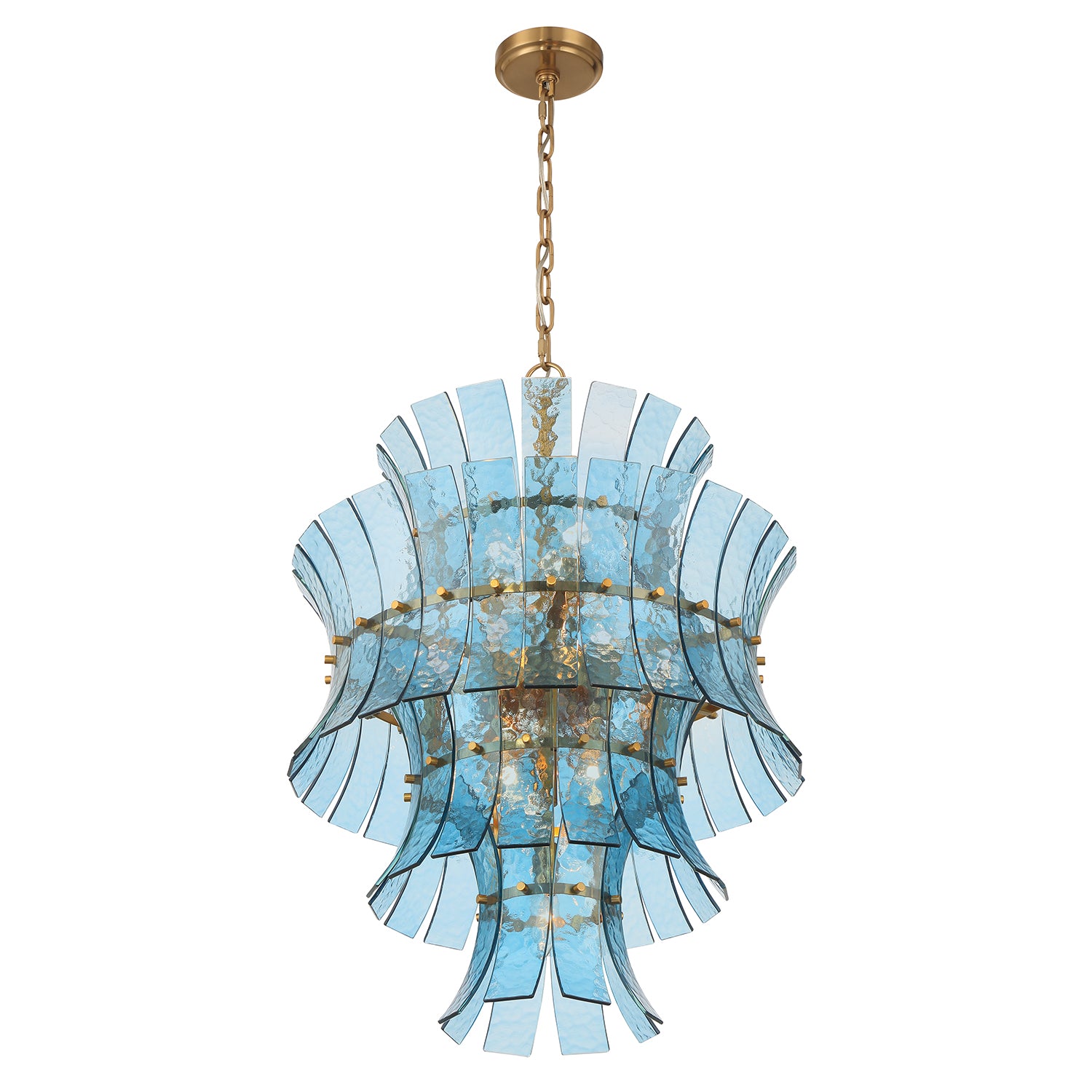 Crystorama Abigail ABI-2006-AG-BL – 22.25 Inch – 13 Light – Chandelier – Aged Brass – Dry Rated