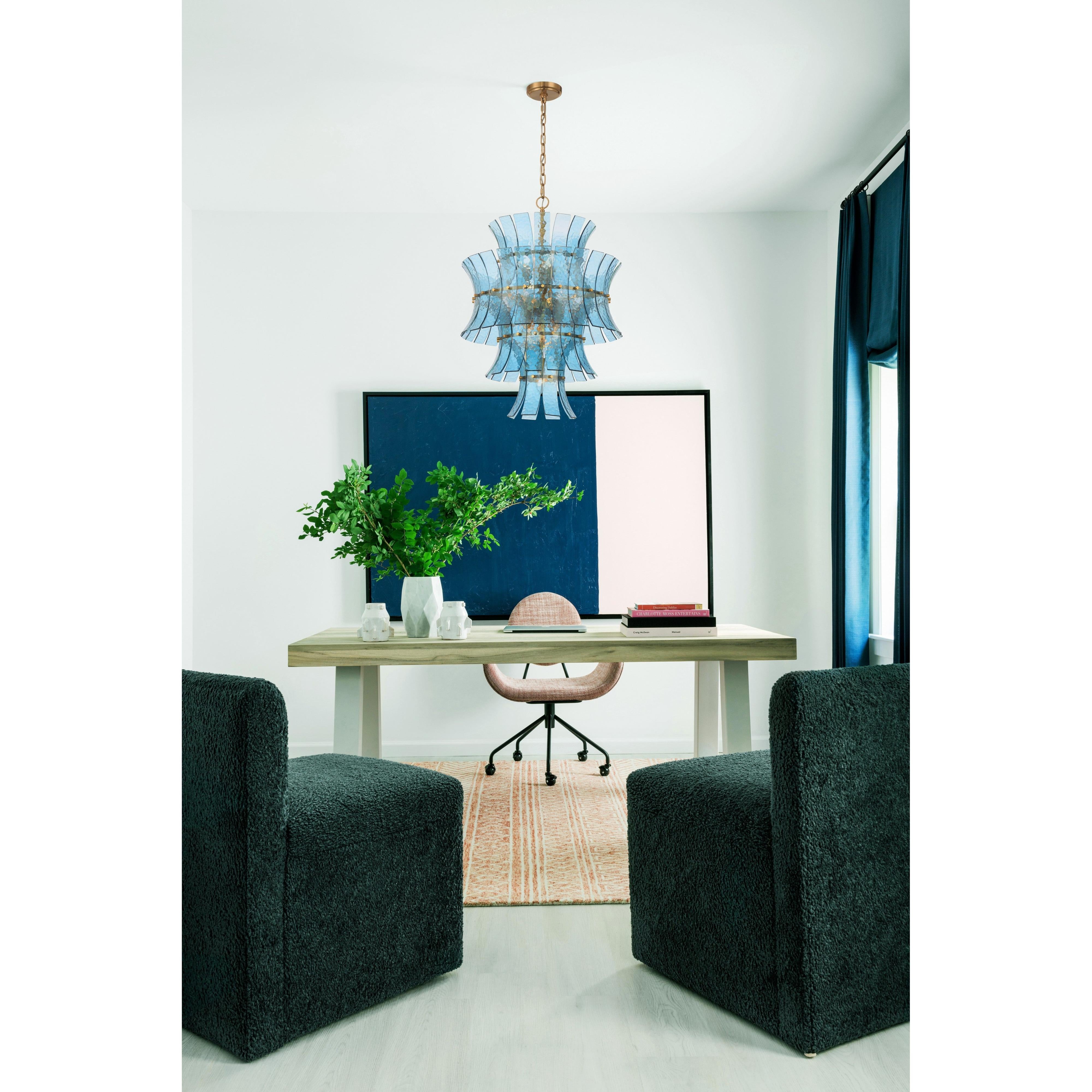 Crystorama Abigail ABI-2006-AG-BL – 22.25 Inch – 13 Light – Chandelier – Aged Brass – Dry Rated