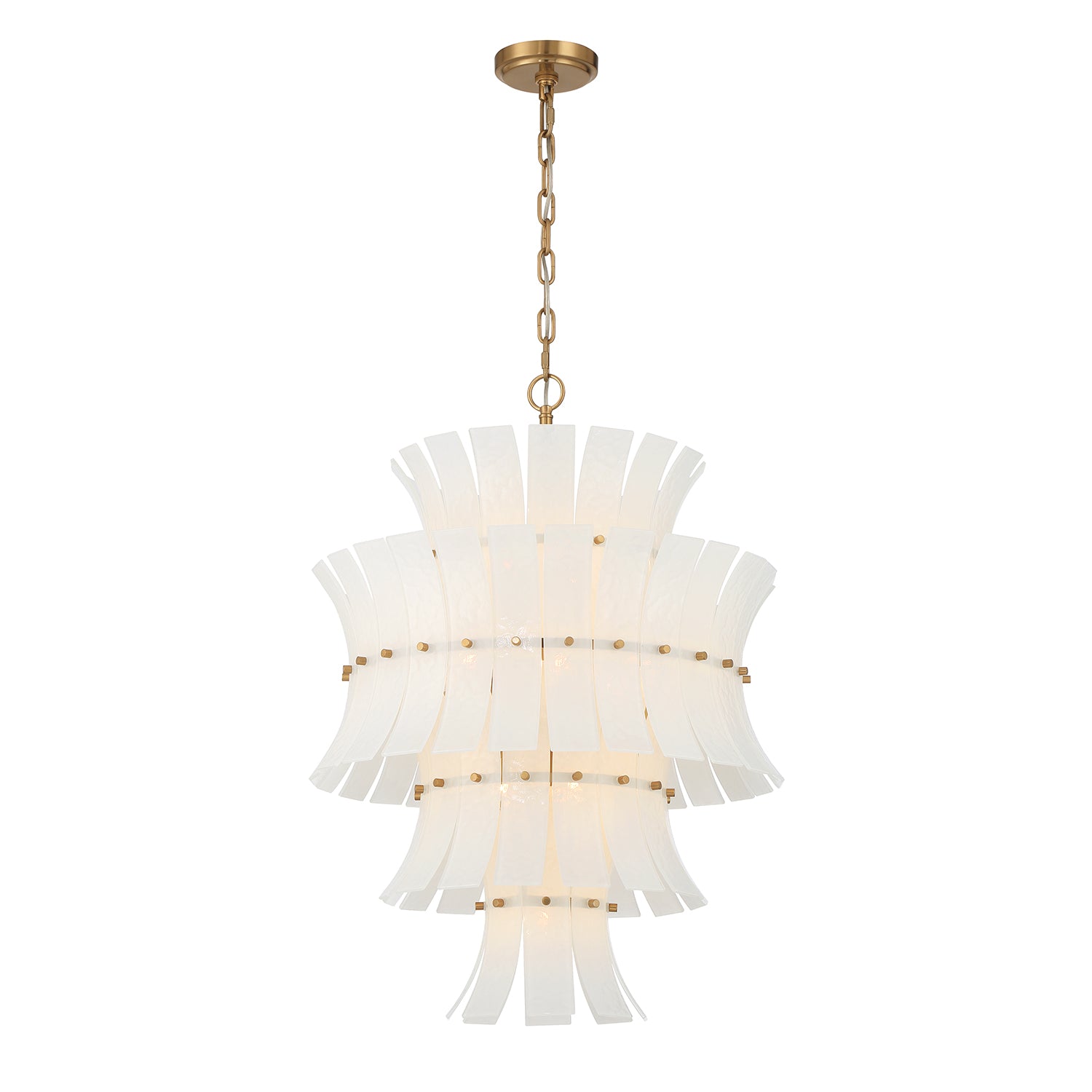 Crystorama Abigail ABI-2006-AG-WH – 22.25 Inch – 13 Light – Chandelier – Aged Brass – Dry Rated
