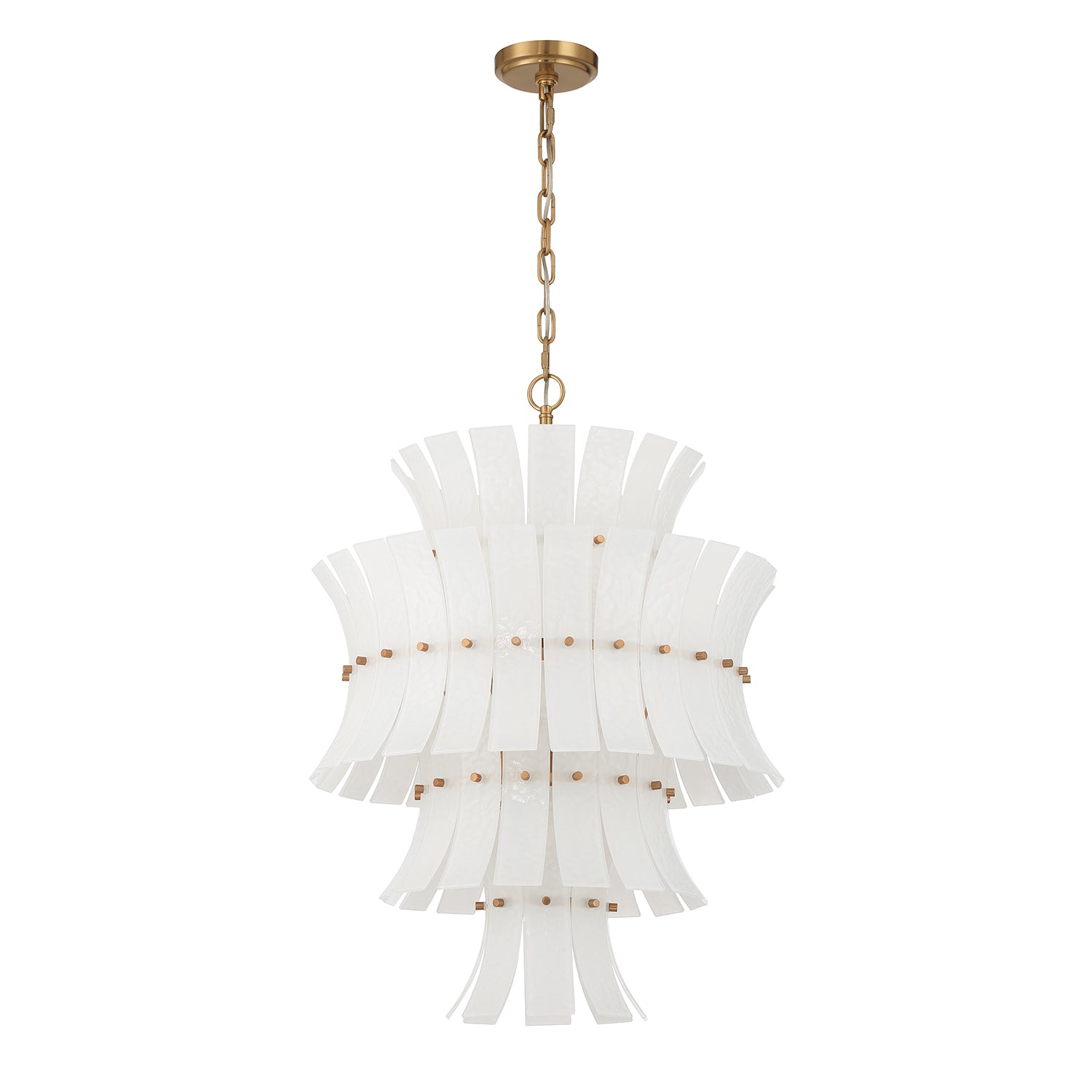 Crystorama Abigail ABI-2006-AG-WH – 22.25 Inch – 13 Light – Chandelier – Aged Brass – Dry Rated