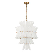 Crystorama Abigail ABI-2006-AG-WH – 22.25 Inch – 13 Light – Chandelier – Aged Brass – Dry Rated