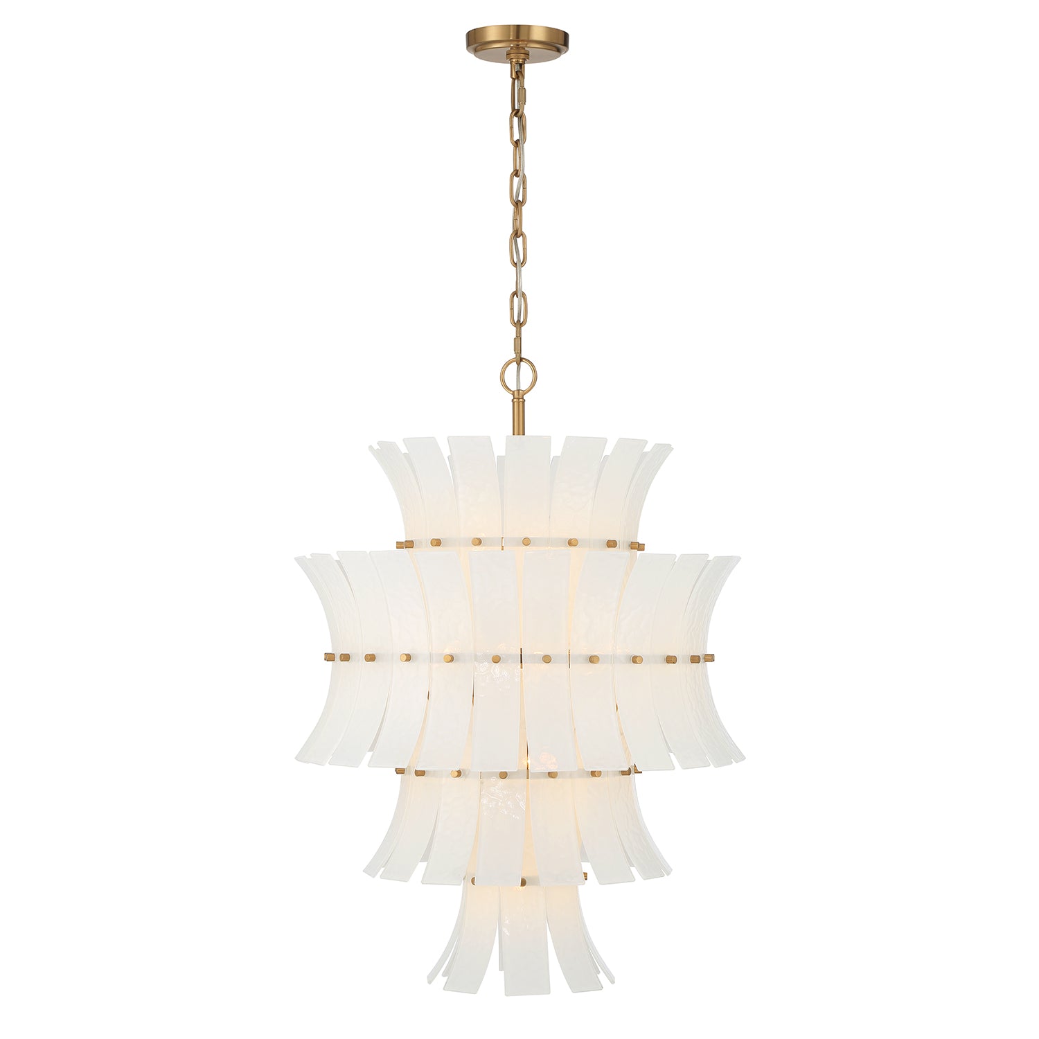 Crystorama Abigail ABI-2006-AG-WH – 22.25 Inch – 13 Light – Chandelier – Aged Brass – Dry Rated