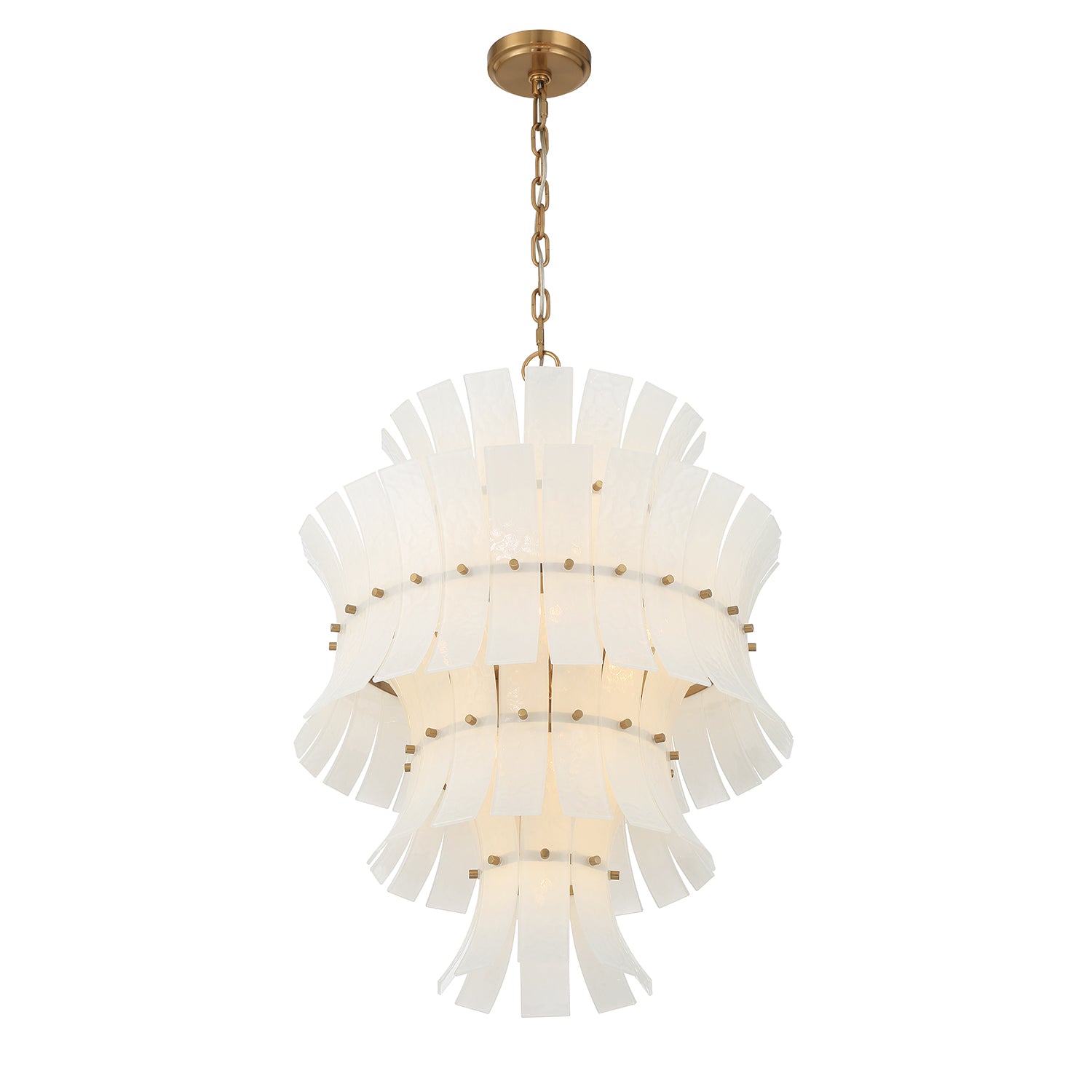Crystorama Abigail ABI-2006-AG-WH – 22.25 Inch – 13 Light – Chandelier – Aged Brass – Dry Rated