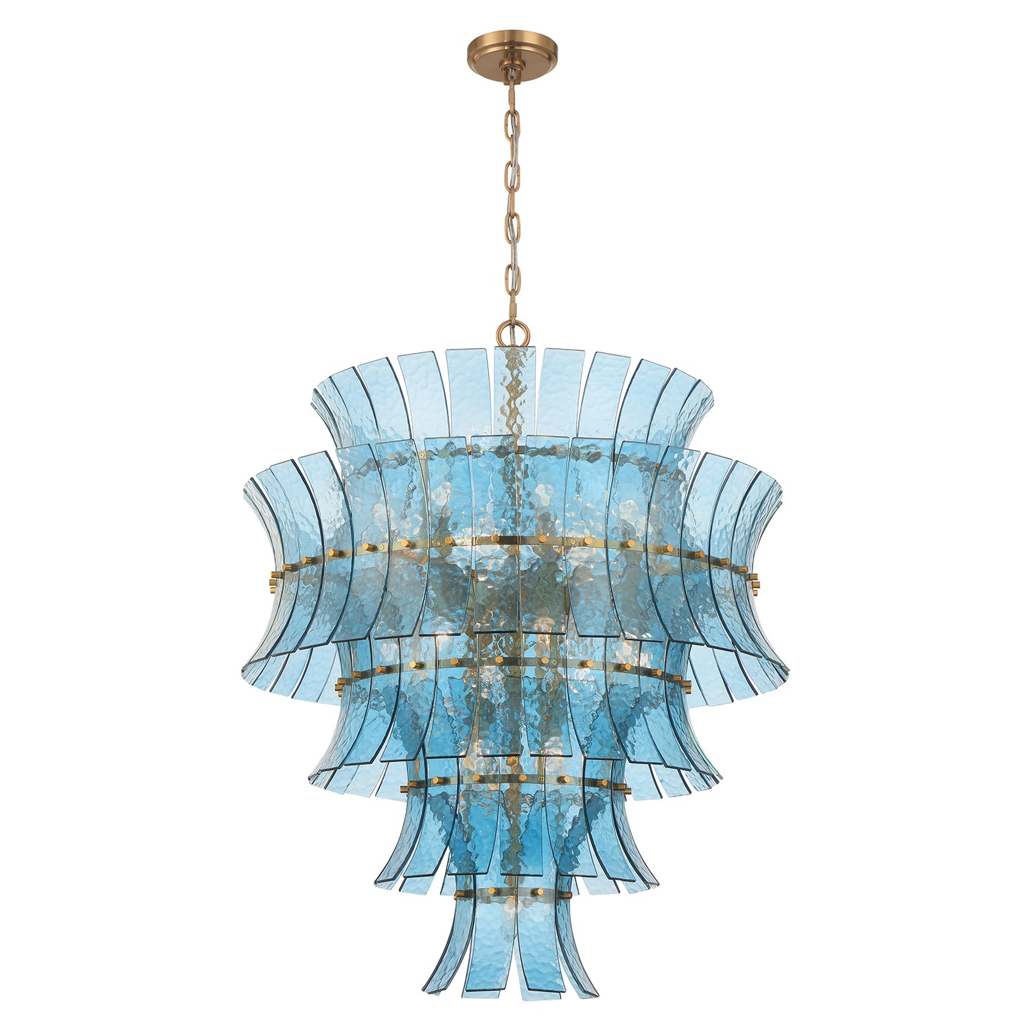 Crystorama Abigail ABI-2008-AG-BL – 29.5 Inch – 21 Light – Chandelier – Aged Brass – Dry Rated