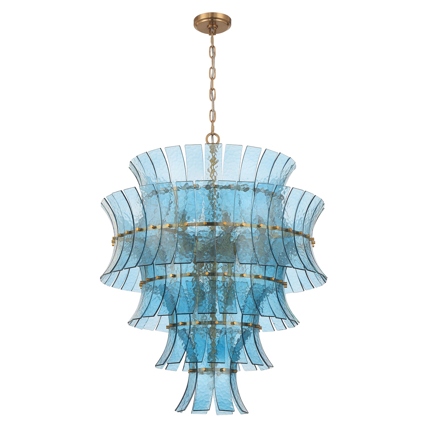 Crystorama Abigail ABI-2008-AG-BL – 29.5 Inch – 21 Light – Chandelier – Aged Brass – Dry Rated