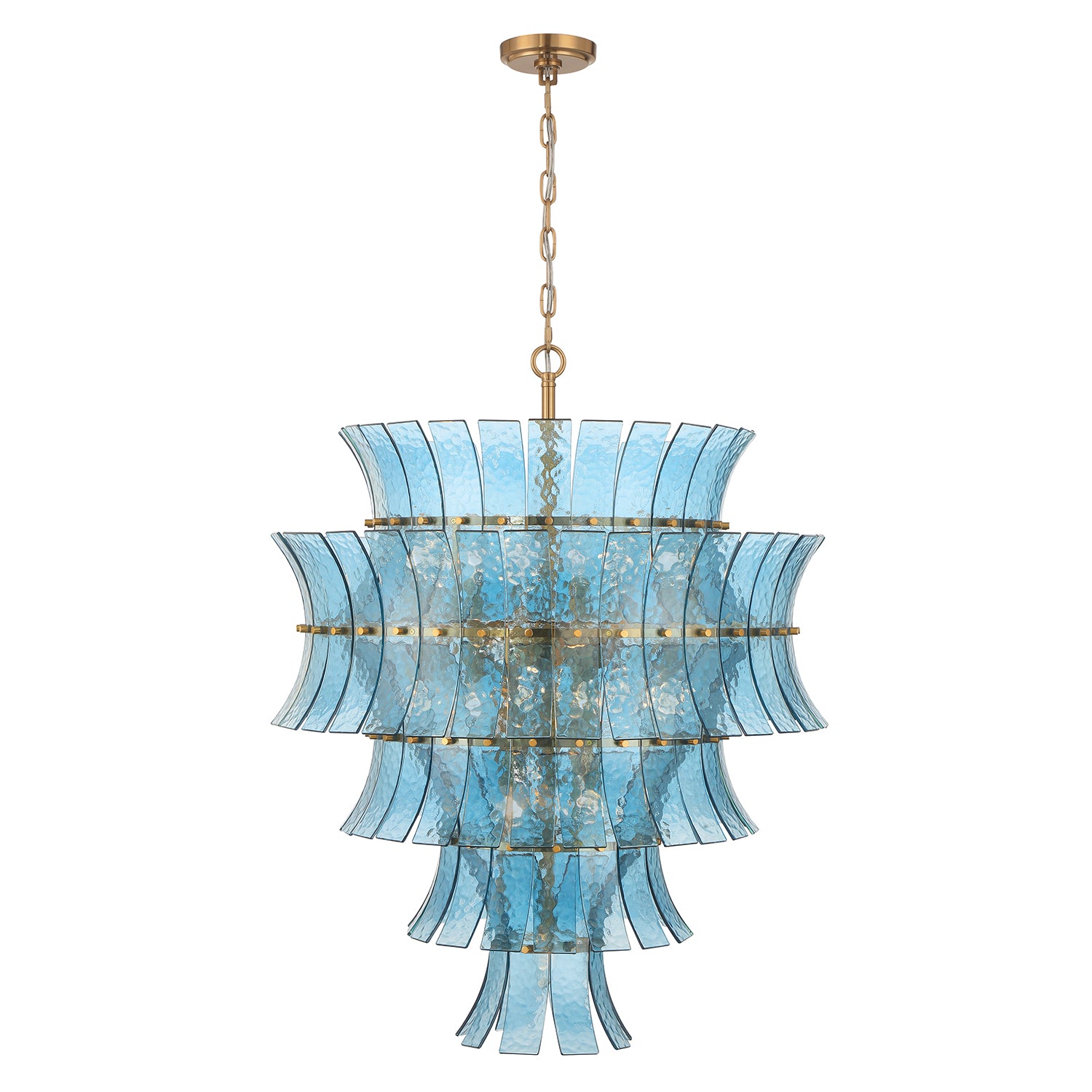 Crystorama Abigail ABI-2008-AG-BL – 29.5 Inch – 21 Light – Chandelier – Aged Brass – Dry Rated