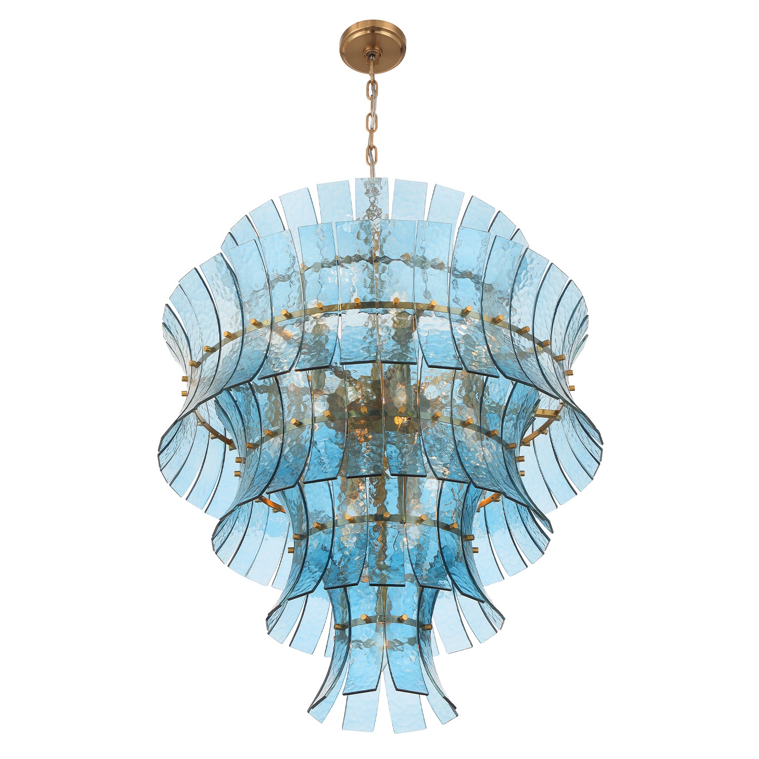 Crystorama Abigail ABI-2008-AG-BL – 29.5 Inch – 21 Light – Chandelier – Aged Brass – Dry Rated