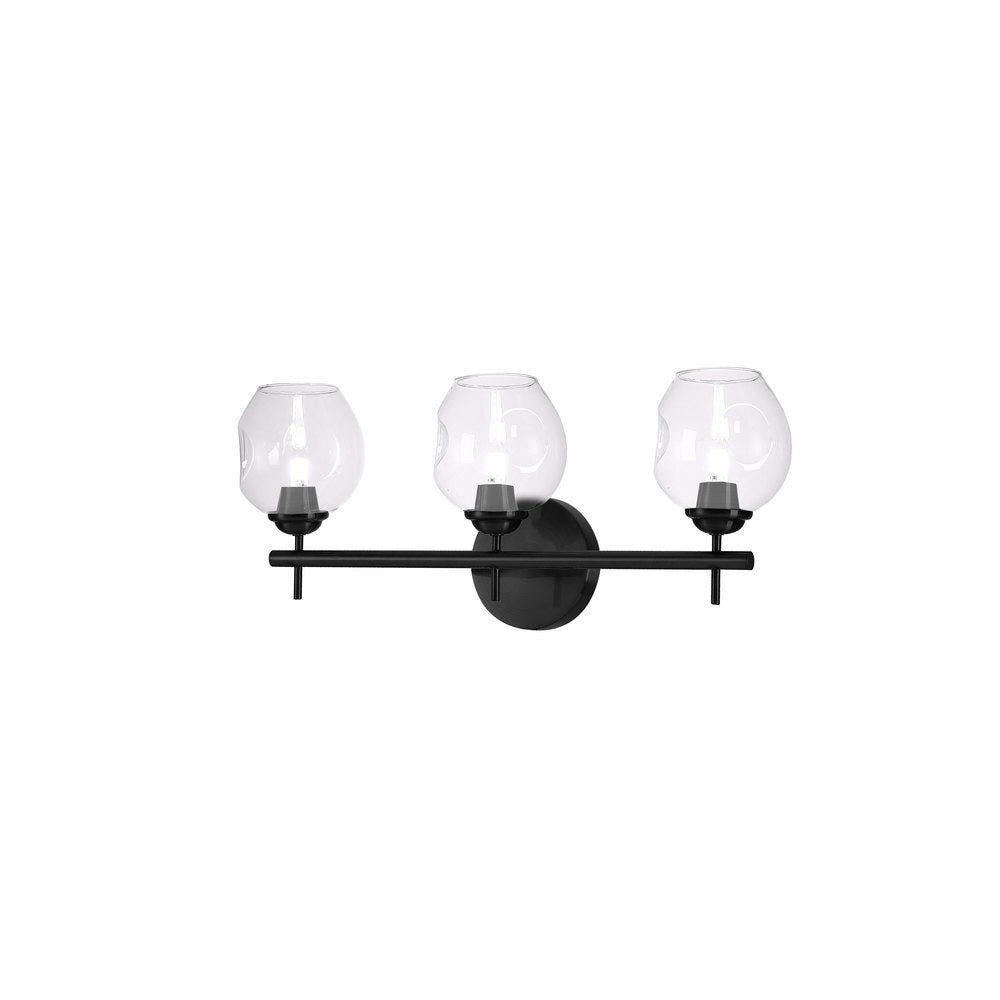 Dainolite ABII ABI-203W-MB-CLR Bathroom Fixture Transitional - Matte Black