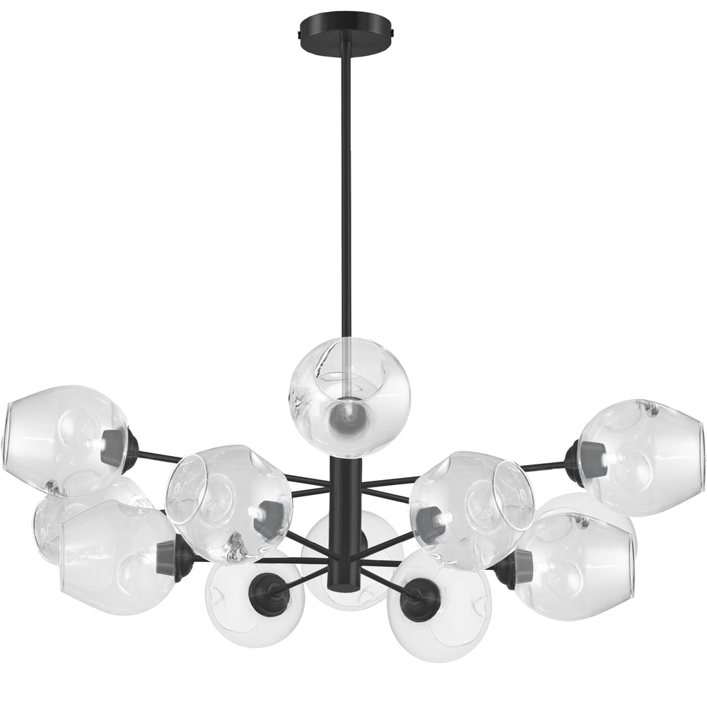 Dainolite ABII ABI-3312P-MB-CLR Chandelier Transitional - Matte Black