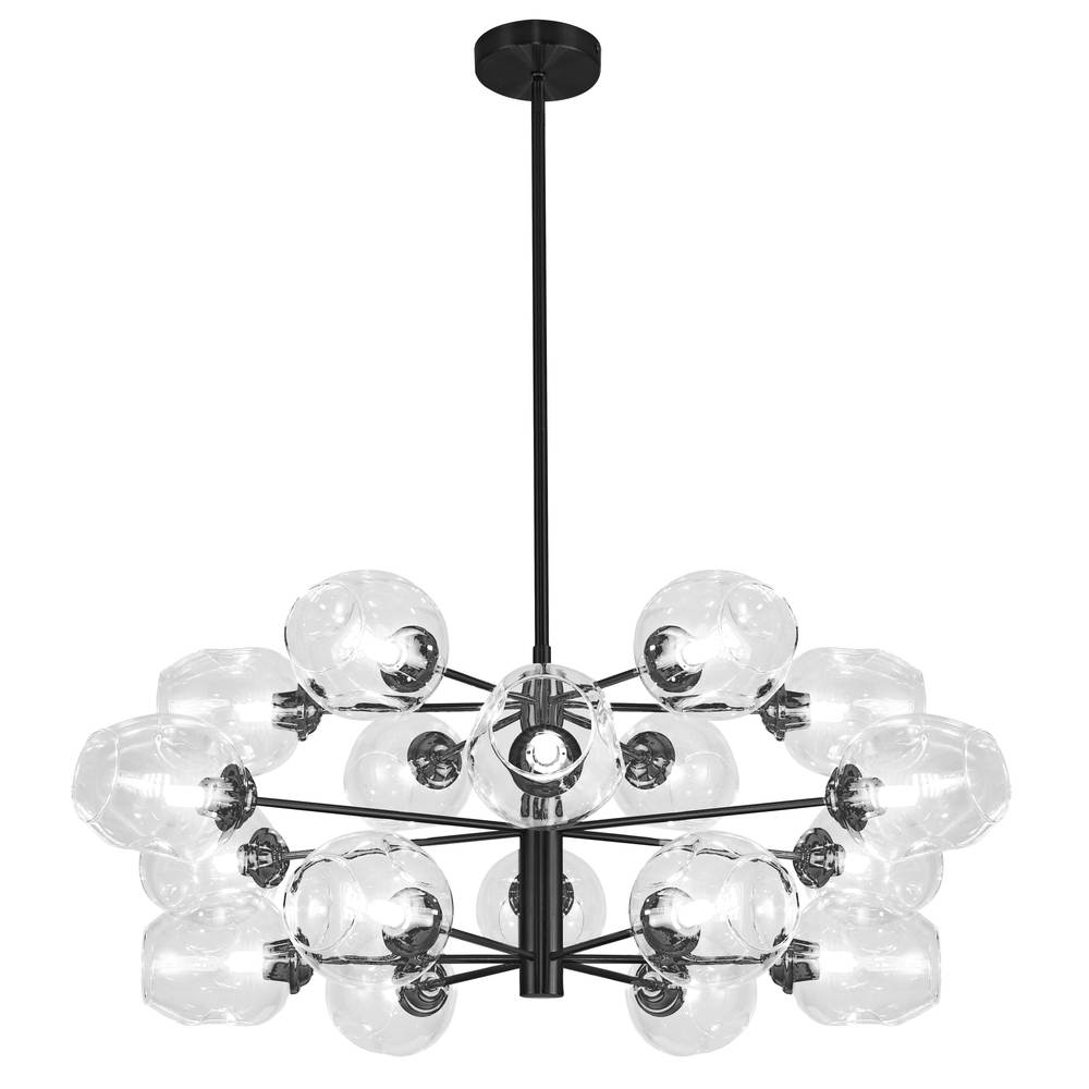 Dainolite ABI-3318C-MB-CLR Chandelier Transitional - Matte Black