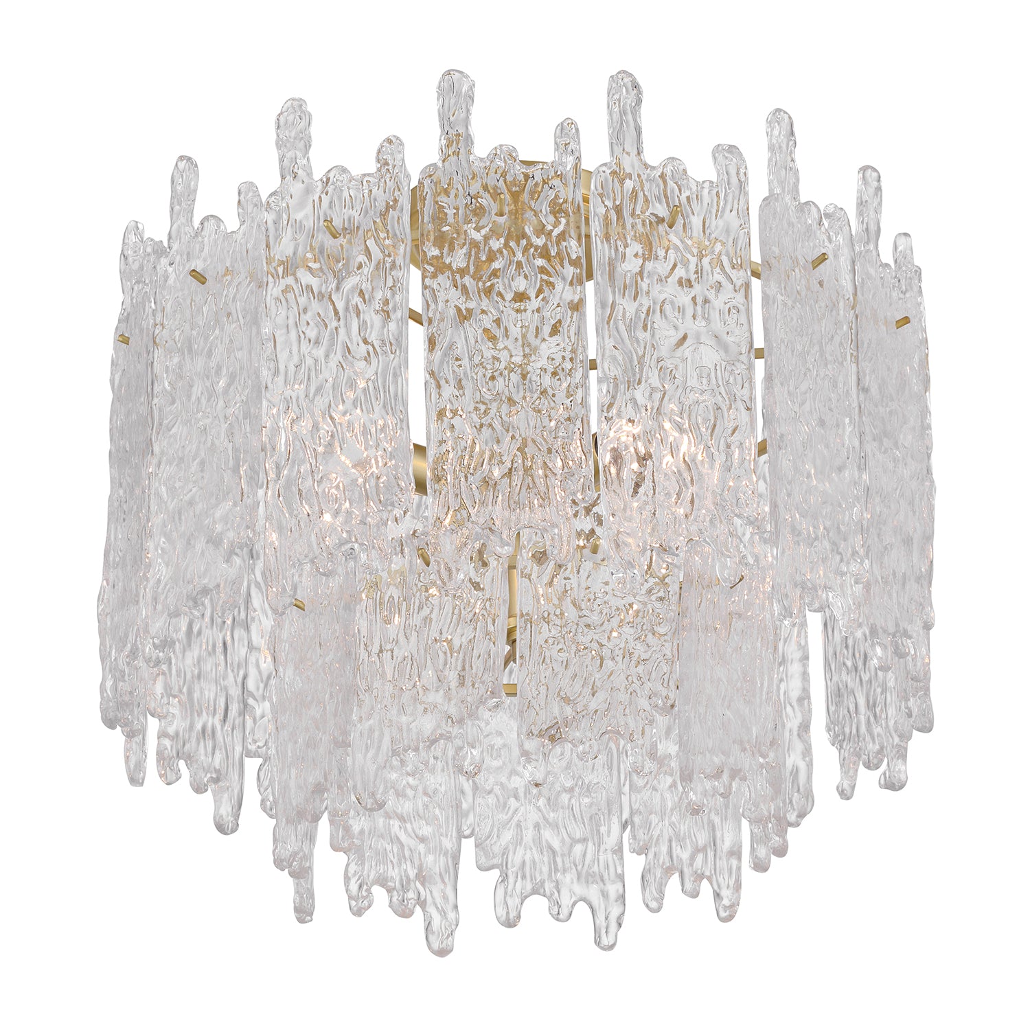 Crystorama Ackerly ACK-920-AG – 16 Inch – 3 Light – Semi Flush Mount Light – Aged Brass – Damp Rated