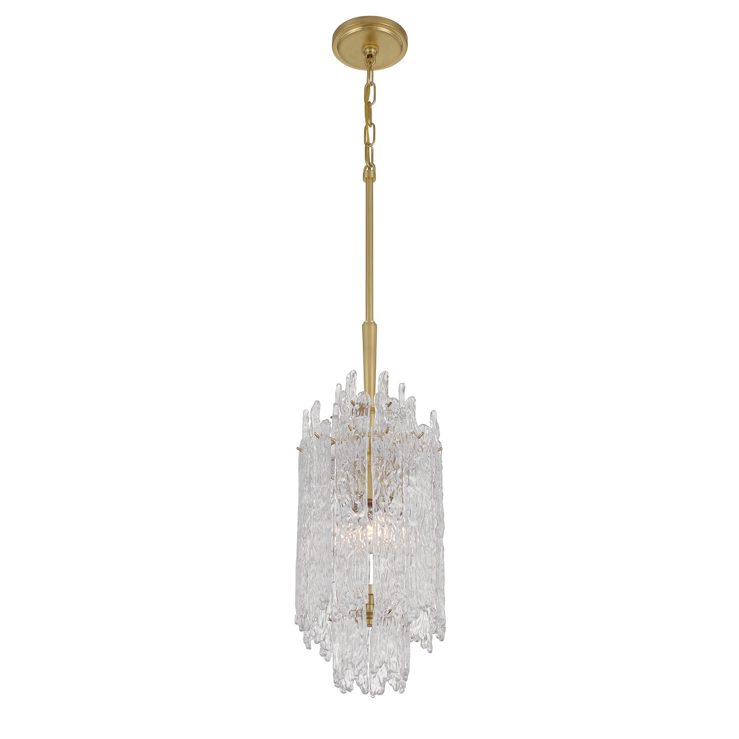 Crystorama Ackerly ACK-921-AG – 8.5 Inch – 1 Light – Pendant Light – Aged Brass – Damp Rated