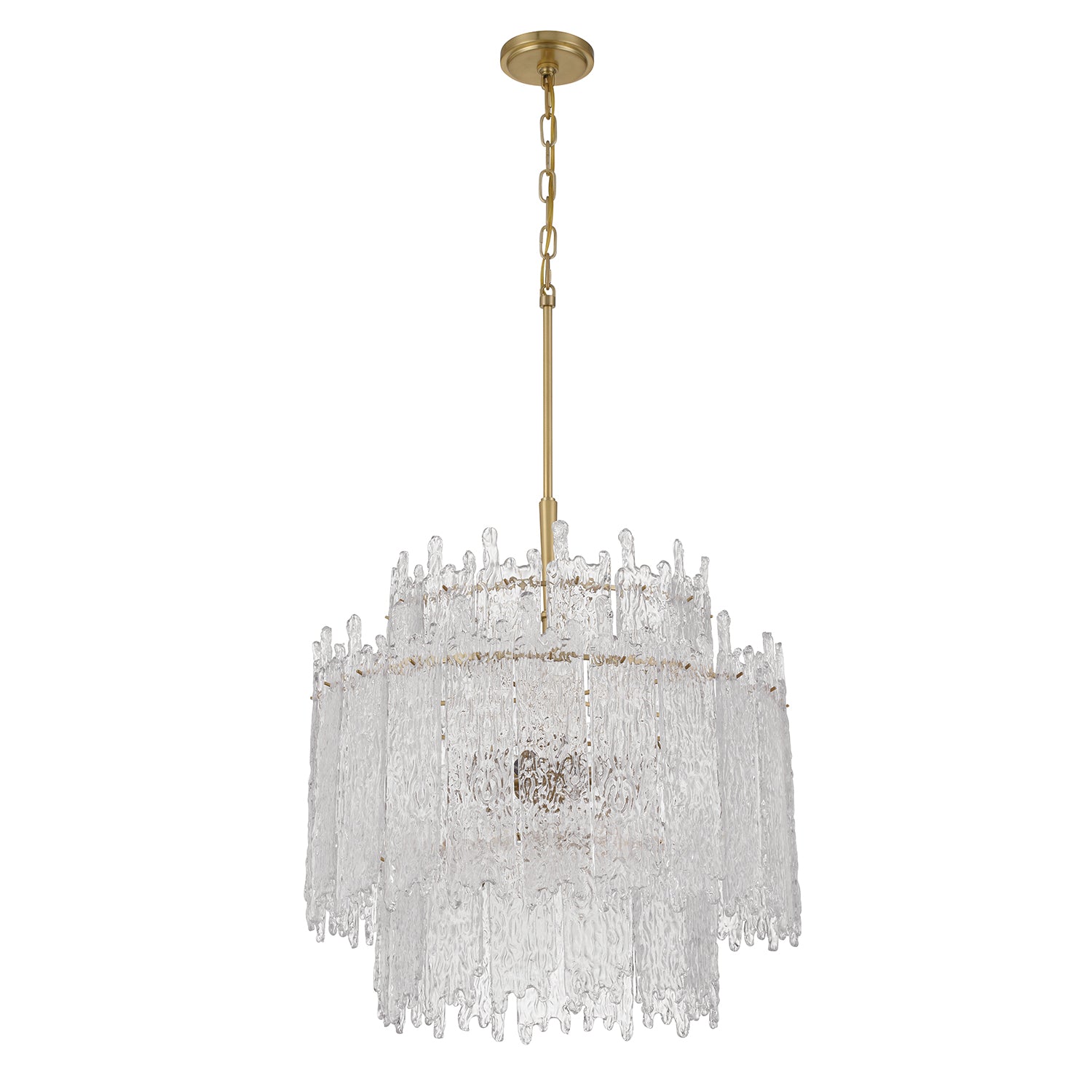 Crystorama Ackerly ACK-928-AG – 23.5 Inch – 8 Light – Chandelier – Aged Brass – Damp Rated