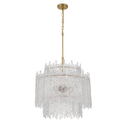 Crystorama Ackerly ACK-928-AG – 23.5 Inch – 8 Light – Chandelier – Aged Brass – Damp Rated