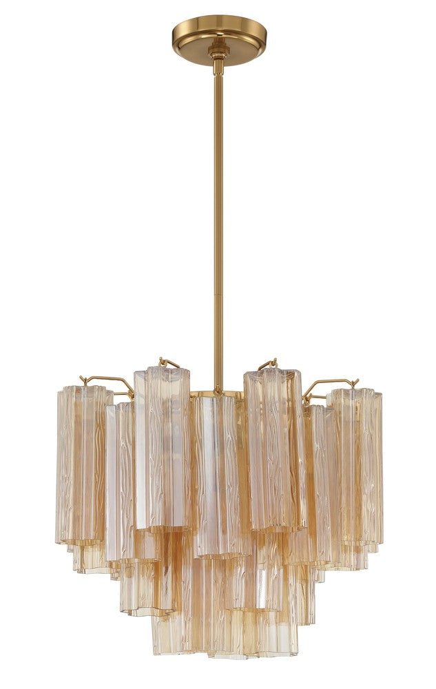 Crystorama ADDIS ADD-300-AG-AM Chandelier Modern - Aged Brass