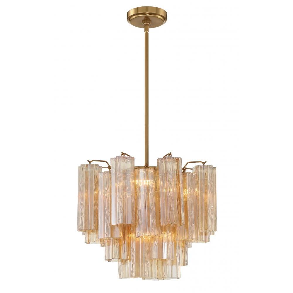 Addis 4 Light Aged Brass Mini Chandelier