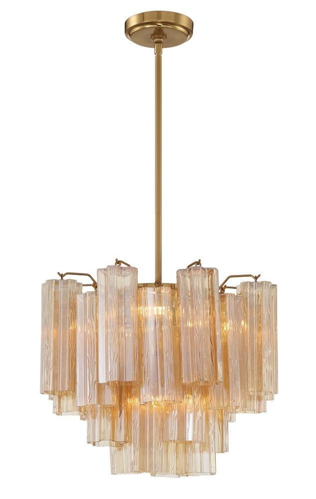 Crystorama ADDIS ADD-300-AG-AM Chandelier Modern - Aged Brass